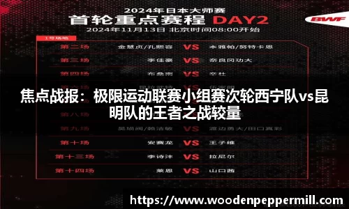 焦点战报：极限运动联赛小组赛次轮西宁队vs昆明队的王者之战较量